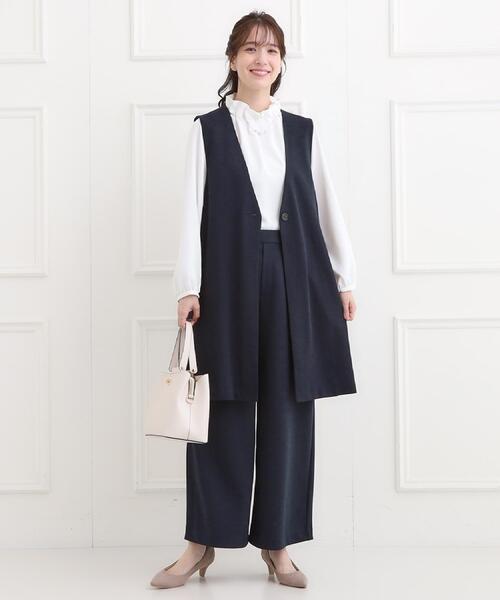 洗濯機可/イージーケア/ストレッチ】きちんと楽に。カットジョーゼット