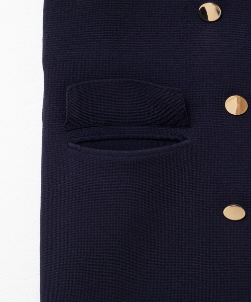 NOLLEY’S（ノーリーズ）の「《手洗い可能》ミラノリブニットベスト（ベスト・レディース・グレー/ネイビー・38）」の14枚目の写真