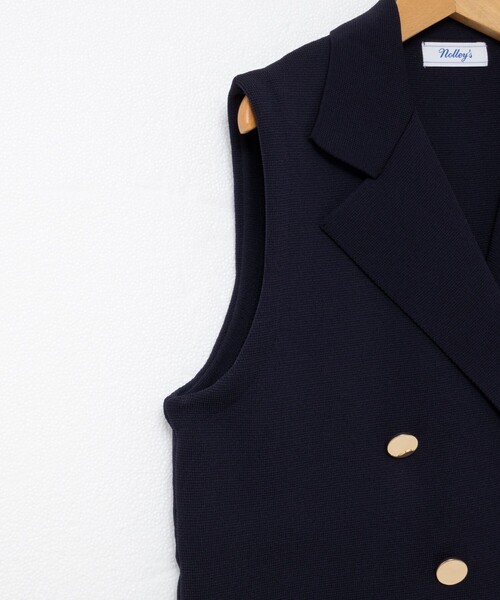 NOLLEY’S（ノーリーズ）の「《手洗い可能》ミラノリブニットベスト（ベスト・レディース・グレー/ネイビー・38）」の22枚目の写真