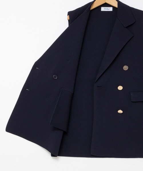 NOLLEY’S（ノーリーズ）の「《手洗い可能》ミラノリブニットベスト（ベスト・レディース・グレー/ネイビー・38）」の10枚目の写真