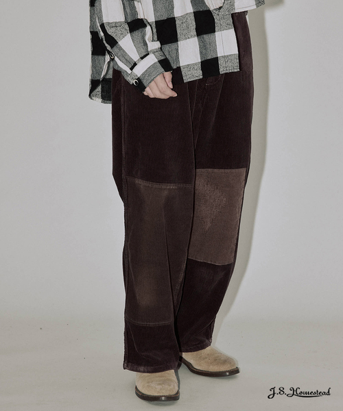 JOURNAL STANDARD J.S HOMESTEAD（ジャーナルスタンダードホームステッド）の「J.S.Homestead / コーデュロイ パッチ パンツ（その他パンツ・メンズ・ブラック/ブラウン・LARGE/MEDIUM）」の2枚目の写真