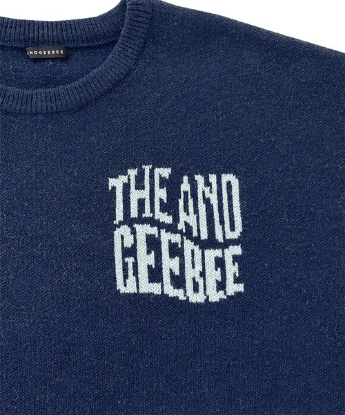ANDGEEBEE（アンジービー）の「UNISEX ウェーブロゴニット（ニット/セーター・レディース・ネイビー/グレー・FREE）」の11枚目の写真