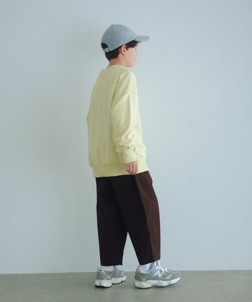 green label relaxing（グリーンレーベルリラクシング）の「【WEB限定】裏毛 クルーネック プルオーバー / スウェット / トレーナー  / キッズ 100cm-160cm（スウェット・キッズ・クリーム/グレー系/ブラック/ブラウン系・120cm/160cm/150cm/140cm/100cm/130cm/110cm）」の8枚目の写真