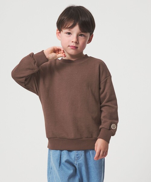 green label relaxing（グリーンレーベルリラクシング）の「【WEB限定】裏毛 クルーネック プルオーバー / スウェット / トレーナー  / キッズ 100cm-160cm（スウェット・キッズ・クリーム/グレー系/ブラック/ブラウン系・120cm/160cm/150cm/140cm/100cm/130cm/110cm）」の9枚目の写真