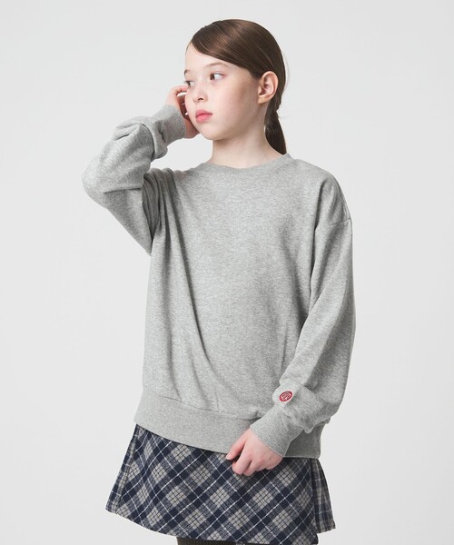 green label relaxing（グリーンレーベルリラクシング）の「【WEB限定】裏毛 クルーネック プルオーバー / スウェット / トレーナー  / キッズ 100cm-160cm（スウェット・キッズ・クリーム/グレー系/ブラック/ブラウン系・120cm/160cm/150cm/140cm/100cm/130cm/110cm）」の14枚目の写真