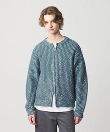 MONKEY TIME | スラブ クルーネック ジップ カーディガン(カーディガン/ボレロ)