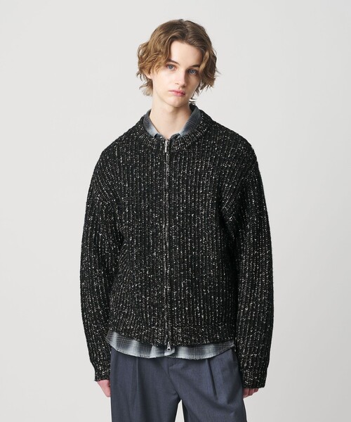 MONKEY TIME（モンキータイム）の「スラブ クルーネック ジップ カーディガン（カーディガン/ボレロ・メンズ・コバルトブルー/ブラック・S/M/L/XL）」の22枚目の写真