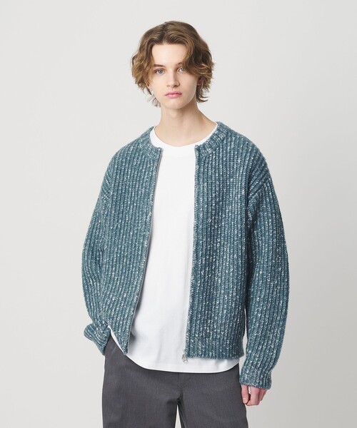 MONKEY TIME（モンキータイム）の「スラブ クルーネック ジップ カーディガン（カーディガン/ボレロ・メンズ・コバルトブルー/ブラック・S/M/L/XL）」の18枚目の写真