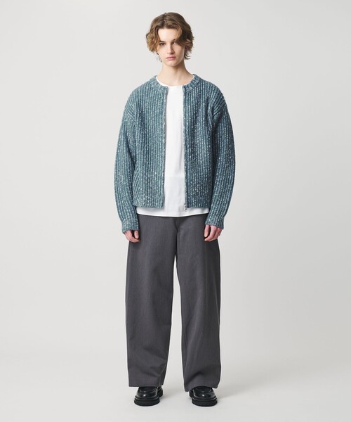 MONKEY TIME（モンキータイム）の「スラブ クルーネック ジップ カーディガン（カーディガン/ボレロ・メンズ・コバルトブルー/ブラック・S/M/L/XL）」の20枚目の写真