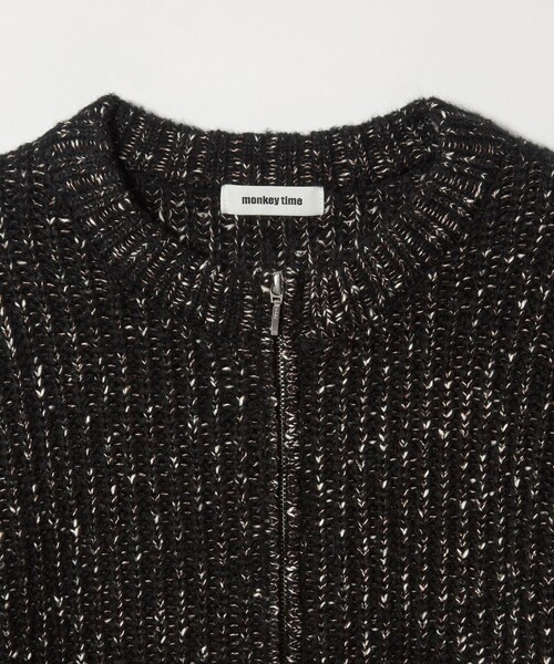MONKEY TIME（モンキータイム）の「スラブ クルーネック ジップ カーディガン（カーディガン/ボレロ・メンズ・コバルトブルー/ブラック・S/M/L/XL）」の12枚目の写真