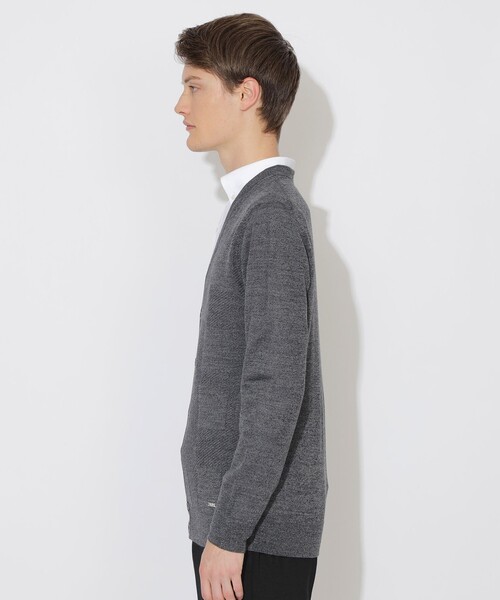 BLACK LABEL CRESTBRIDGE（ブラックレーベル・クレストブリッジ）の「【WEB限定】シャドーチェックニットカーディガン（カーディガン/ボレロ・メンズ・ネイビー/グレー系その他/ブラック・M/L/XL）」の5枚目の写真