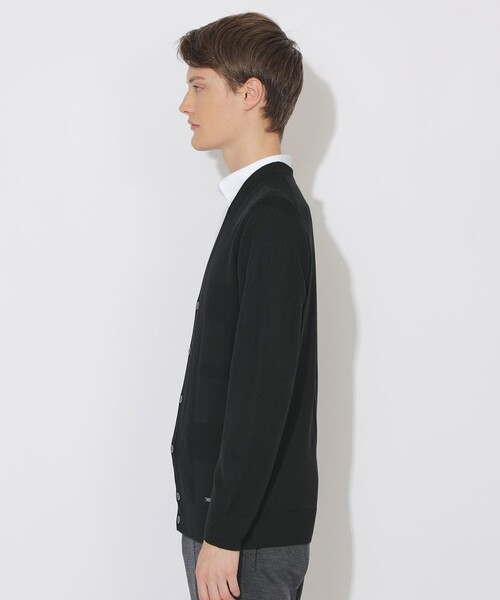 BLACK LABEL CRESTBRIDGE（ブラックレーベル・クレストブリッジ）の「【WEB限定】シャドーチェックニットカーディガン（カーディガン/ボレロ・メンズ・ネイビー/グレー系その他/ブラック・M/L/XL）」の11枚目の写真