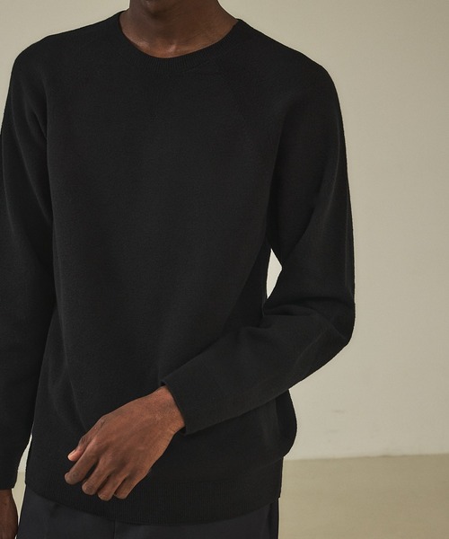 DESIGNWORKS（デザインワークス）の「【ハイパーストレッチ】ホールガーメント アスレチック クルーネックスウェット（ニット/セーター・メンズ・チョコ/アイボリー/ブラック・46/48）」の8枚目の写真