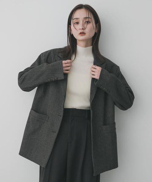 SENSE OF PLACE by URBAN RESEARCH（センスオブプレイスバイアーバンリサーチ）の「ジャージーメルトンテーラード（その他アウター・レディース・ブラウン系その他/ブラック系その他・ONE）」の11枚目の写真