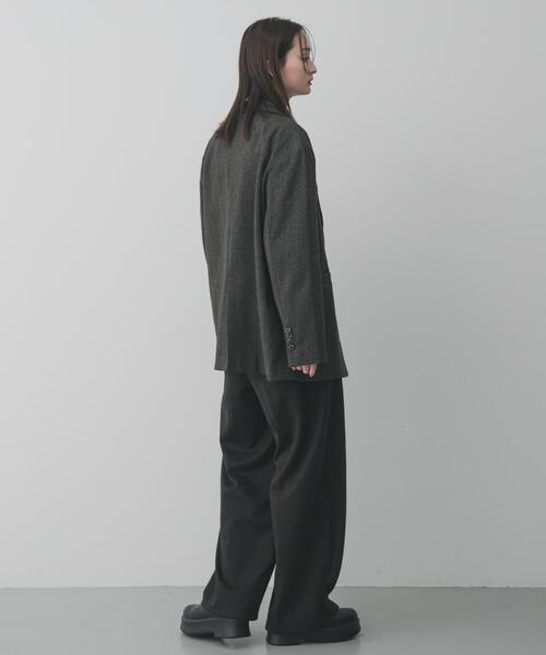 SENSE OF PLACE by URBAN RESEARCH（センスオブプレイスバイアーバンリサーチ）の「ジャージーメルトンテーラード（その他アウター・レディース・ブラウン系その他/ブラック系その他・ONE）」の14枚目の写真