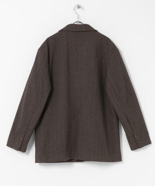 SENSE OF PLACE by URBAN RESEARCH（センスオブプレイスバイアーバンリサーチ）の「ジャージーメルトンテーラード（その他アウター・レディース・ブラウン系その他/ブラック系その他・ONE）」の21枚目の写真