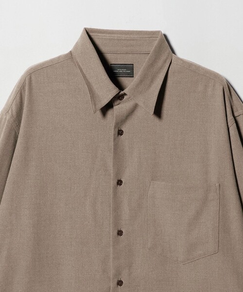 green label relaxing（グリーンレーベルリラクシング）の「TRフラノ ジャストルーズ レギュラーカラー シャツ -ストレッチ-（シャツ/ブラウス・メンズ・ライラック/ベージュ/ブラック・XL/L/M/S）」の7枚目の写真