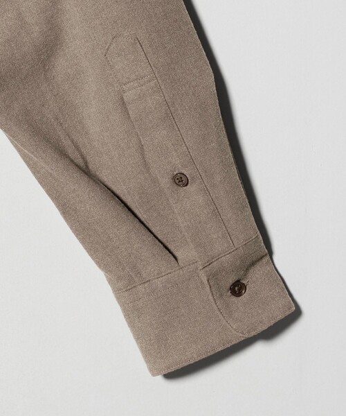 green label relaxing（グリーンレーベルリラクシング）の「TRフラノ ジャストルーズ レギュラーカラー シャツ -ストレッチ-（シャツ/ブラウス・メンズ・ライラック/ベージュ/ブラック・XL/L/M/S）」の8枚目の写真