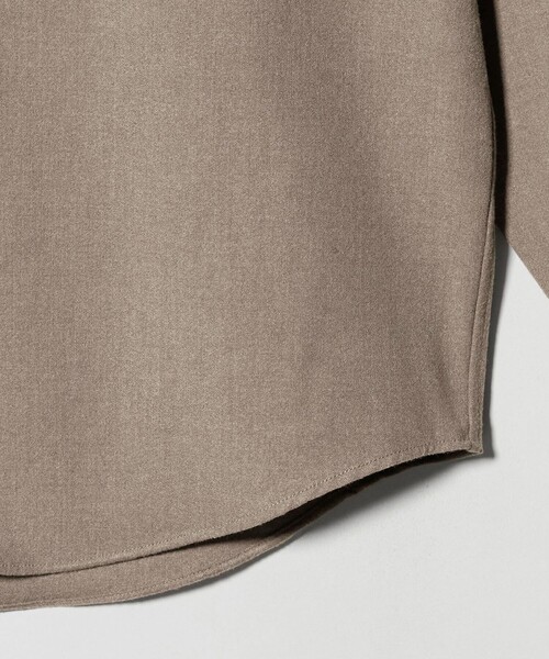 green label relaxing（グリーンレーベルリラクシング）の「TRフラノ ジャストルーズ レギュラーカラー シャツ -ストレッチ-（シャツ/ブラウス・メンズ・ライラック/ベージュ/ブラック・XL/L/M/S）」の9枚目の写真