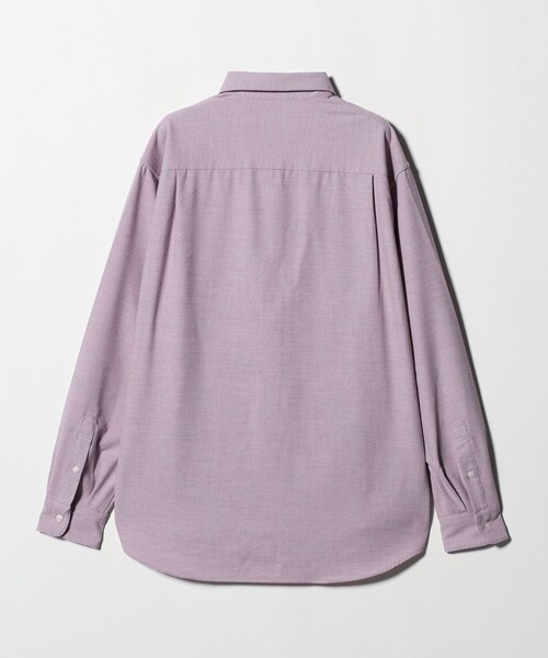 green label relaxing（グリーンレーベルリラクシング）の「TRフラノ ジャストルーズ レギュラーカラー シャツ -ストレッチ-（シャツ/ブラウス・メンズ・ライラック/ベージュ/ブラック・XL/L/M/S）」の12枚目の写真