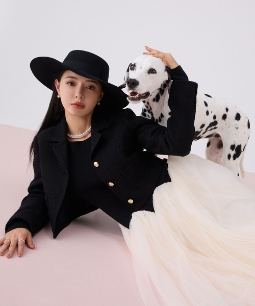 カーブシルエットニットコンビチュールフレアワンピース（ワンピース