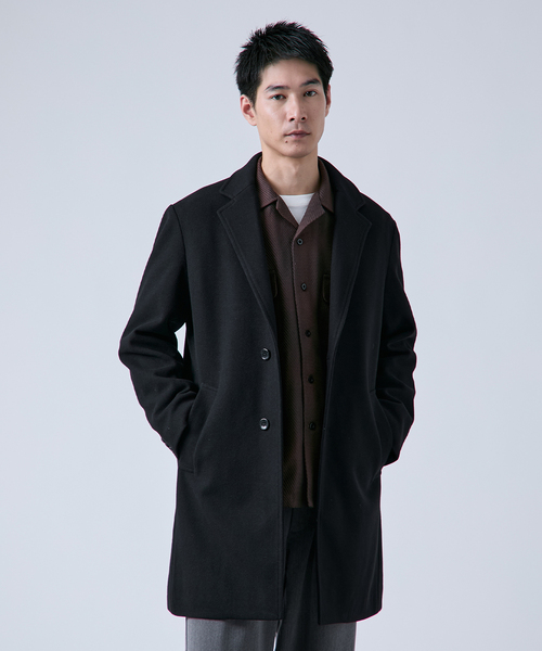 B.C STOCK（ベーセーストック）の「TRメルトン チェスターコート（チェスターコート・メンズ・ブラック/ネイビー・MEDIUM/LARGE）」の2枚目の写真