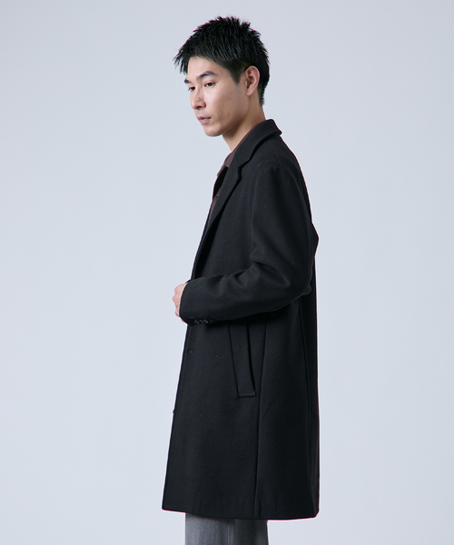 B.C STOCK（ベーセーストック）の「TRメルトン チェスターコート（チェスターコート・メンズ・ブラック/ネイビー・MEDIUM/LARGE）」の5枚目の写真
