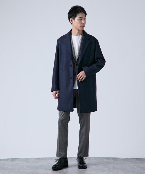 B.C STOCK（ベーセーストック）の「TRメルトン チェスターコート（チェスターコート・メンズ・ブラック/ネイビー・MEDIUM/LARGE）」の7枚目の写真