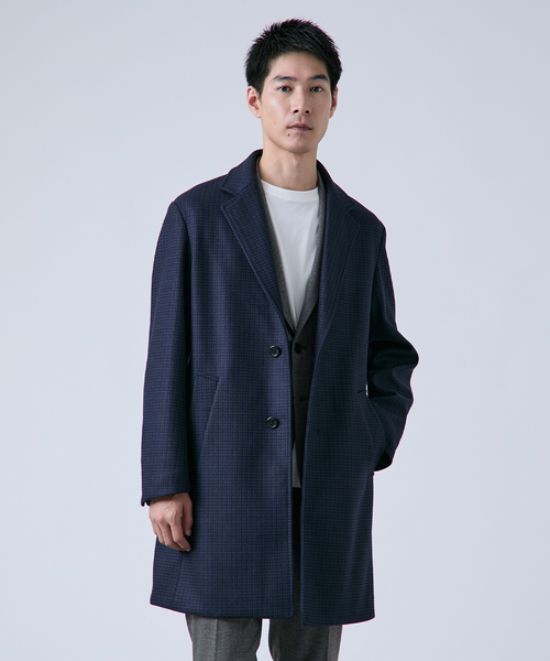 B.C STOCK（ベーセーストック）の「TRメルトン チェスターコート（チェスターコート・メンズ・ブラック/ネイビー・MEDIUM/LARGE）」の8枚目の写真