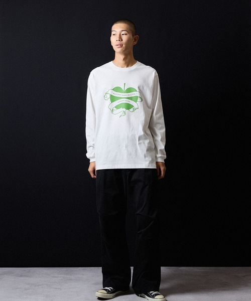 NUMBER (9)INE APPLE PRINTED CLASSIC L/S T-SHIRT / ナンバーナイン