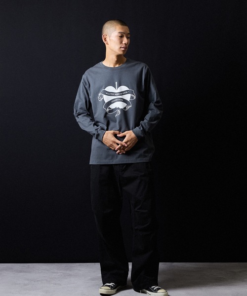 NUMBER (9)INE APPLE PRINTED CLASSIC L/S T-SHIRT / ナンバーナイン