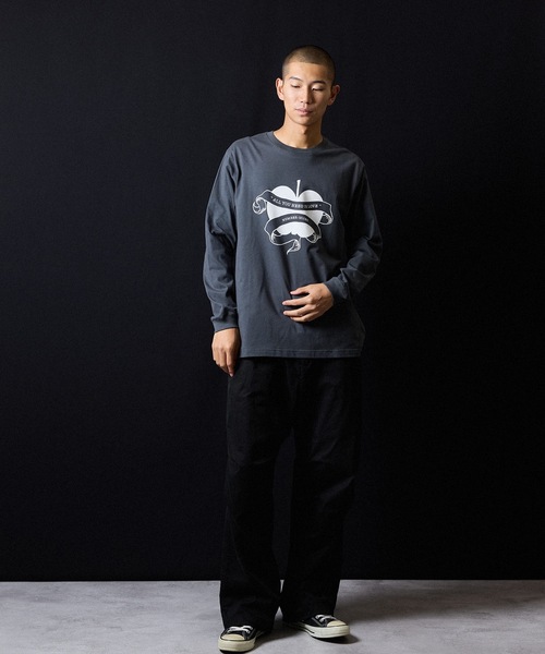 NUMBER (9)INE APPLE PRINTED CLASSIC L/S T-SHIRT / ナンバーナイン
