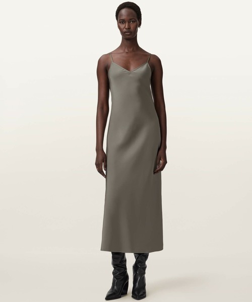 ALLSAINTS(オールセインツ)の「ALLSAINTS JUNO DRESS(ワンピース・レディース・ライトカーキ・SMALL/MEDIUM/LARGE)」の3枚目の写真