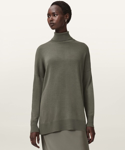 ALLSAINTS(オールセインツ)の「ALLSAINTS JUNO DRESS(ワンピース・レディース・ライトカーキ・SMALL/MEDIUM/LARGE)」の4枚目の写真