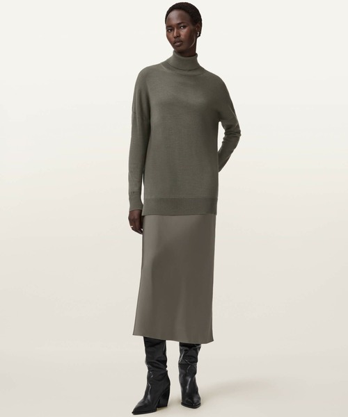 ALLSAINTS(オールセインツ)の「ALLSAINTS JUNO DRESS(ワンピース・レディース・ライトカーキ・SMALL/MEDIUM/LARGE)」の5枚目の写真