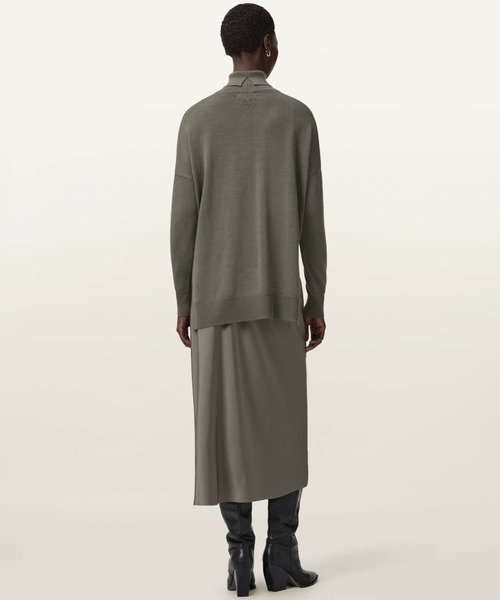 ALLSAINTS(オールセインツ)の「ALLSAINTS JUNO DRESS(ワンピース・レディース・ライトカーキ・SMALL/MEDIUM/LARGE)」の6枚目の写真