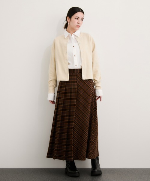 Healthknit(ヘルスニット)の「【Healthknit/ヘルスニット】Silky Mole Knit Cardigan/セットアップ対応(カーディガン/ボレロ・レディース・ブラウン系その他2/チャコールグレー/キナリ・FREE)」の7枚目の写真