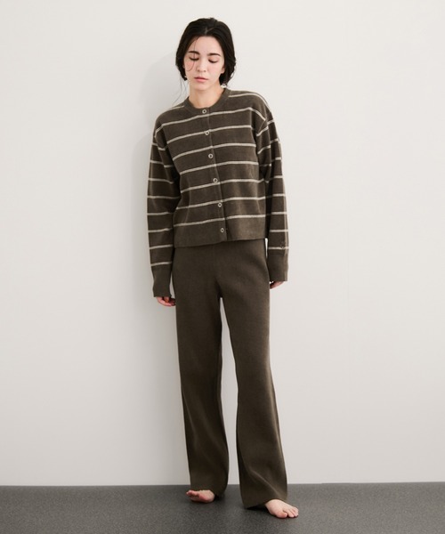 Healthknit(ヘルスニット)の「【Healthknit/ヘルスニット】Silky Mole Knit Cardigan/セットアップ対応(カーディガン/ボレロ・レディース・ブラウン系その他2/チャコールグレー/キナリ・FREE)」の9枚目の写真