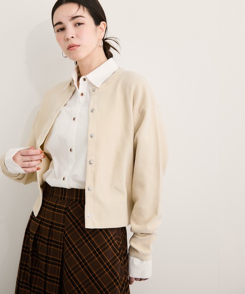 Healthknit(ヘルスニット)の「【Healthknit/ヘルスニット】Silky Mole Knit Cardigan/セットアップ対応(カーディガン/ボレロ・レディース・ブラウン系その他2/チャコールグレー/キナリ・FREE)」の10枚目の写真