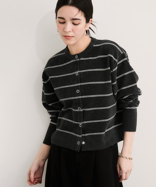 Healthknit(ヘルスニット)の「【Healthknit/ヘルスニット】Silky Mole Knit Cardigan/セットアップ対応(カーディガン/ボレロ・レディース・ブラウン系その他2/チャコールグレー/キナリ・FREE)」の12枚目の写真