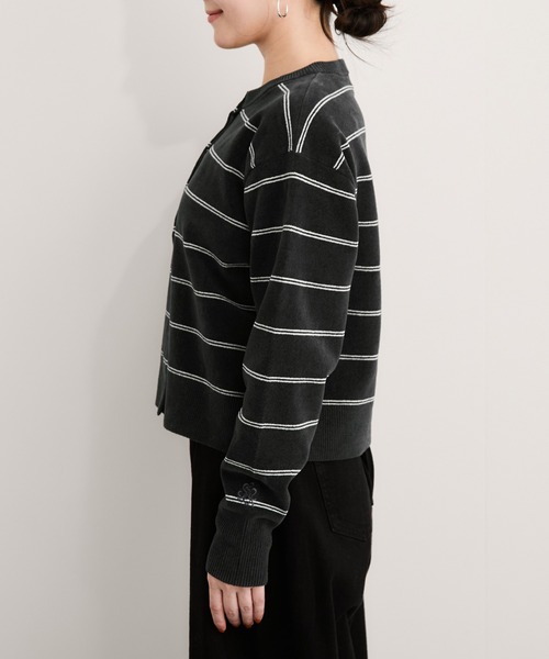 Healthknit(ヘルスニット)の「【Healthknit/ヘルスニット】Silky Mole Knit Cardigan/セットアップ対応(カーディガン/ボレロ・レディース・ブラウン系その他2/チャコールグレー/キナリ・FREE)」の14枚目の写真