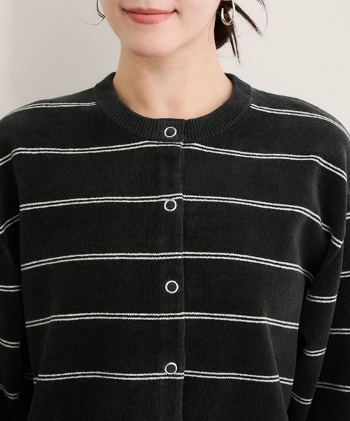 Healthknit(ヘルスニット)の「【Healthknit/ヘルスニット】Silky Mole Knit Cardigan/セットアップ対応(カーディガン/ボレロ・レディース・ブラウン系その他2/チャコールグレー/キナリ・FREE)」の16枚目の写真