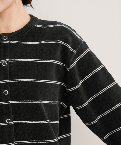 Healthknit(ヘルスニット)の「【Healthknit/ヘルスニット】Silky Mole Knit Cardigan/セットアップ対応(カーディガン/ボレロ・レディース・ブラウン系その他2/チャコールグレー/キナリ・FREE)」の17枚目の写真