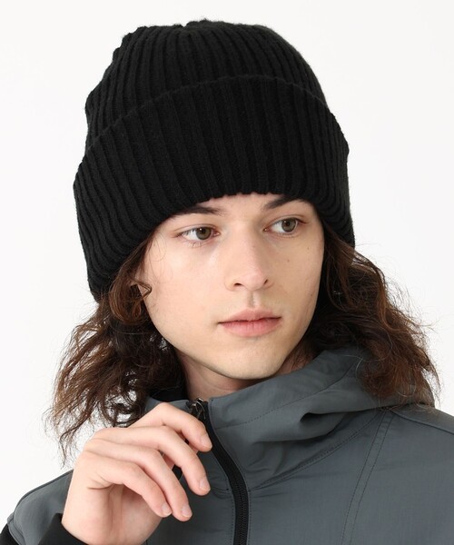 Columbia（コロンビア）の「大きめ Columbia／スプリットレンジルーズ ニットキャップ／コロンビア（ニットキャップ/ビーニー・レディース・グレー/ブラック/グリーン・ONE SIZE）」の2枚目の写真