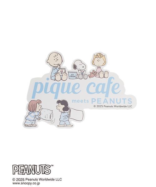 gelato pique(ジェラートピケ)の「【PEANUTS】オリジナルアート ダイカットステッカー(ステッカー/テープ・レディース・ライトブルー/オフホワイト/ブルー・F)」の2枚目の写真