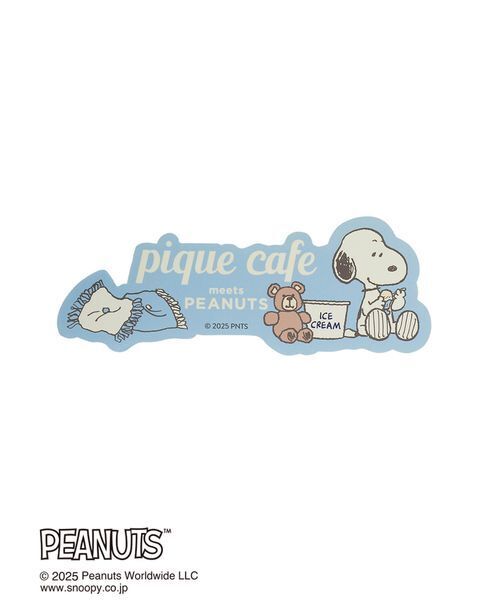 gelato pique(ジェラートピケ)の「【PEANUTS】オリジナルアート ダイカットステッカー(ステッカー/テープ・レディース・ライトブルー/オフホワイト/ブルー・F)」の3枚目の写真