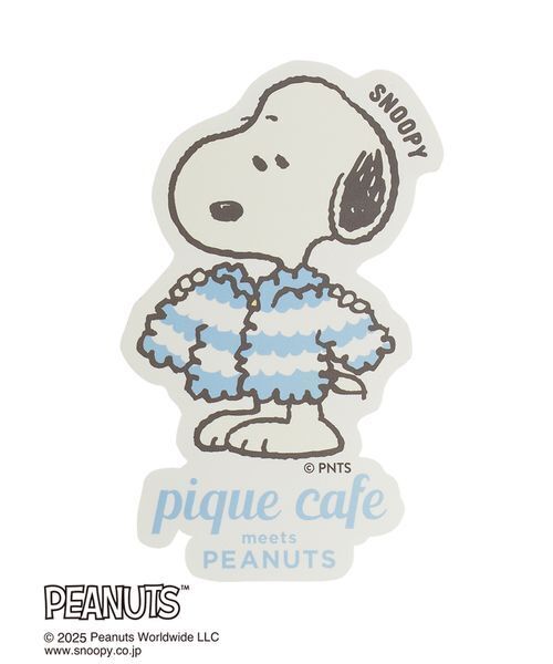 gelato pique(ジェラートピケ)の「【PEANUTS】オリジナルアート ダイカットステッカー(ステッカー/テープ・レディース・ライトブルー/オフホワイト/ブルー・F)」の4枚目の写真