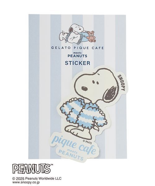gelato pique(ジェラートピケ)の「【PEANUTS】オリジナルアート ダイカットステッカー(ステッカー/テープ・レディース・ライトブルー/オフホワイト/ブルー・F)」の5枚目の写真