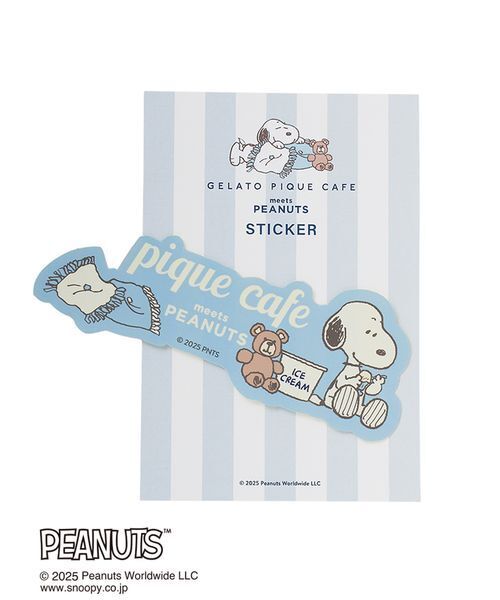 gelato pique(ジェラートピケ)の「【PEANUTS】オリジナルアート ダイカットステッカー(ステッカー/テープ・レディース・ライトブルー/オフホワイト/ブルー・F)」の7枚目の写真