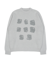 TCM typing logo knit (grey)